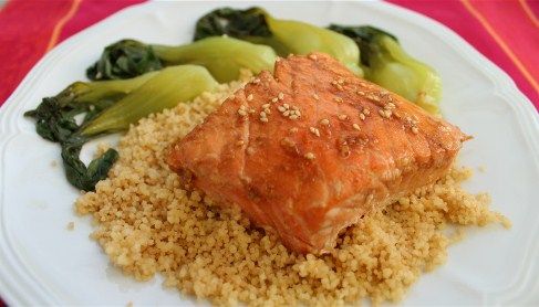 Baked Salmon with Honey-Soy Marinade