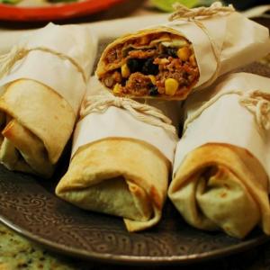 Baked Turkey and Corn Burritos