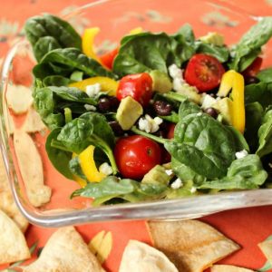 Black Bean, Avocado, and Spinach Salad