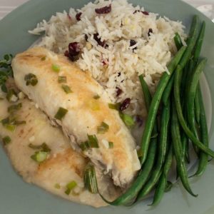 Breaded Tilapia with Garlic-Lime Sauce