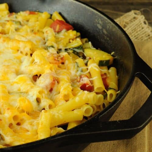 Broiled Cheesy Zucchini Pasta - The Scramble