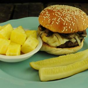 Burgers Smothered with Mushrooms and Onions