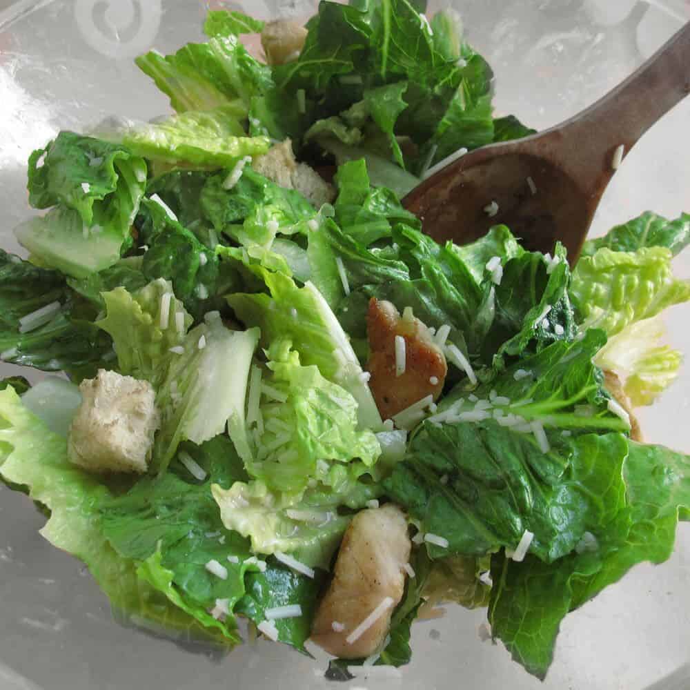 Caesar Salad with Chicken What to eat when you don't want to cook