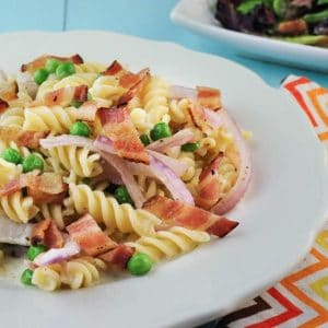 Cavatappi Noodles with Bacon and Goat Cheese