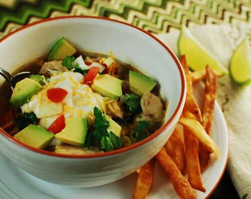 Chicken (or Chicken-Less) Tortilla Soup