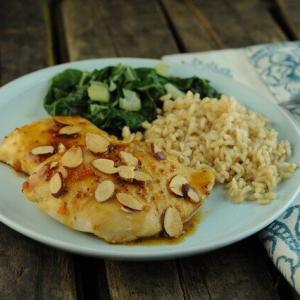 Chicken with Apricot Dijon Sauce and Toasted Almonds