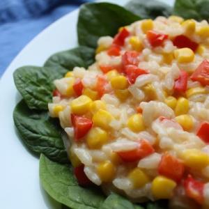 Creamiest Corn and Red Pepper Risotto