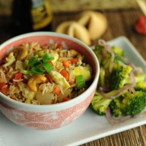 Curry Fried Rice with Cashews