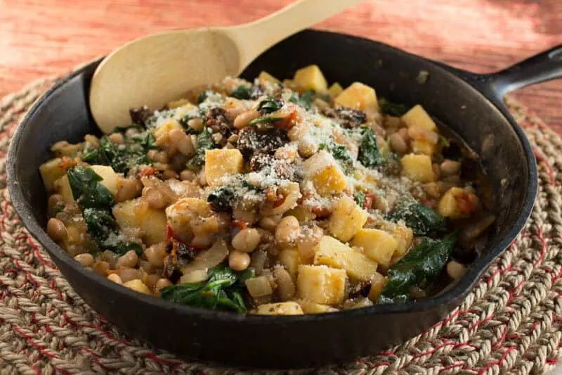 Everything Under the Tuscan Sun (Polenta with White Beans and Spinach)