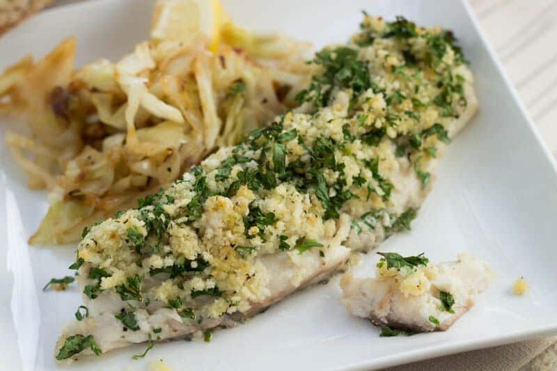 Flounder with Lemony Bread Crumb Topping The Scramble