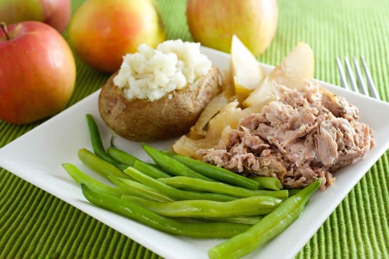 German Pulled Pork with Apples and Sauerkraut