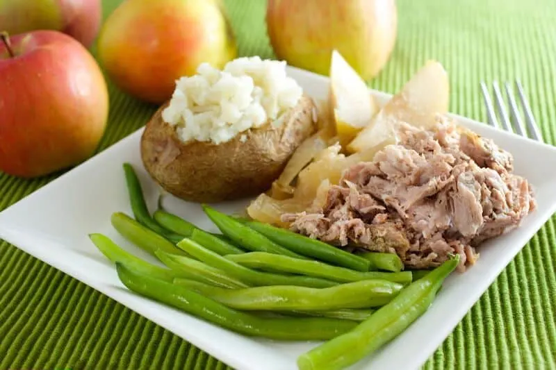 German Pulled Pork with Apples and Sauerkraut