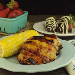 Grilled Honey Mustard Chicken Thighs