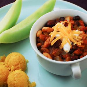 Mighty Meatless Four Bean Chili