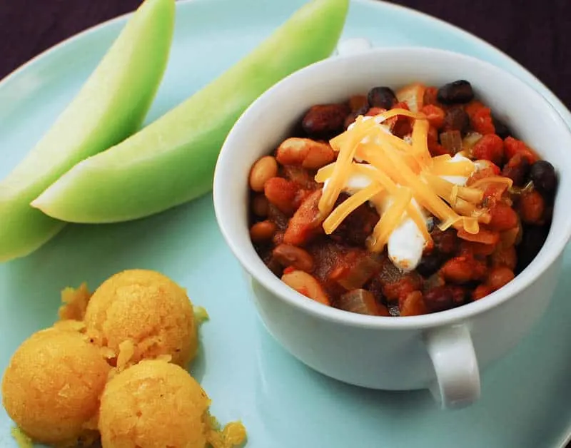 Mighty Meatless Four Bean Chili