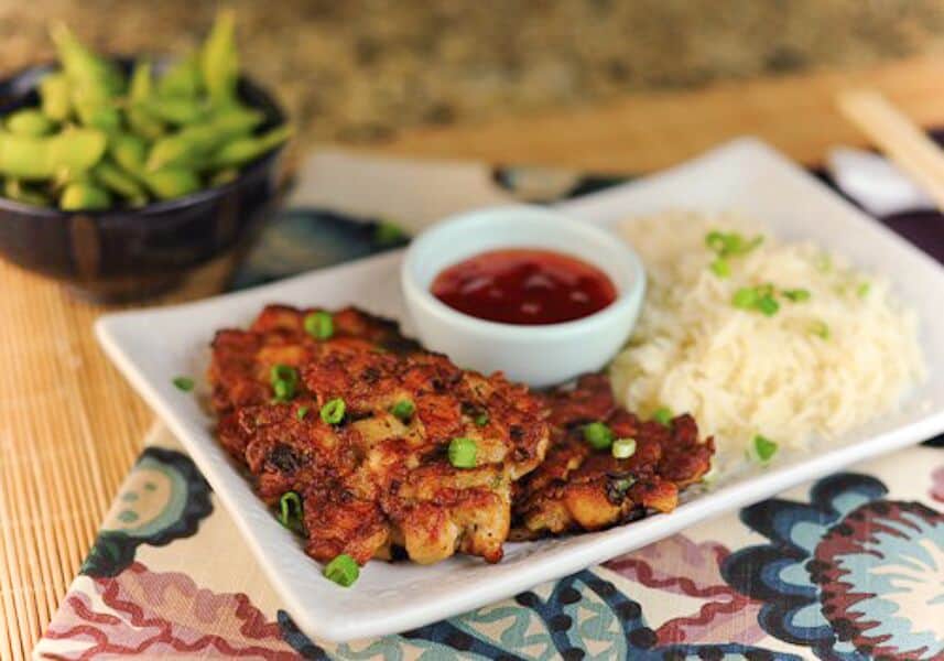Asian Chicken Fritters - The Scramble