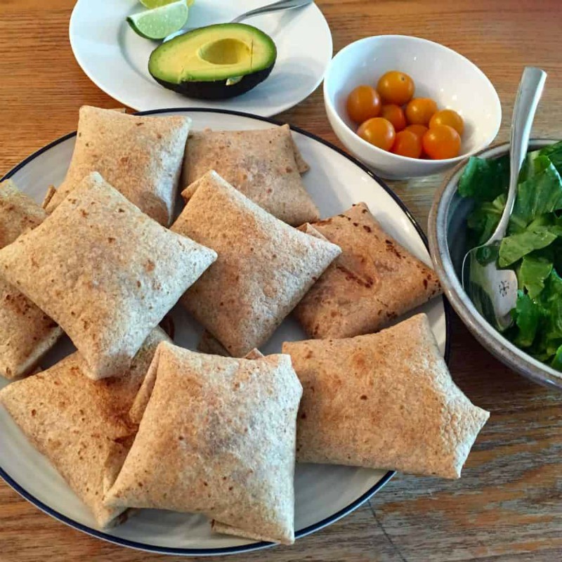 Baked Chicken and Black Bean Chimichangas