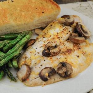 Baked Fish with Mushrooms and Italian Herbs