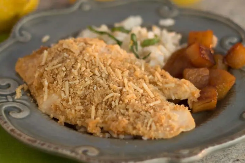 Baked Flounder with Parmesan Crust