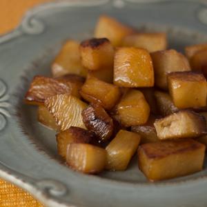 Braised Turnips with Apple Cider Vinegar and Maple Syrup