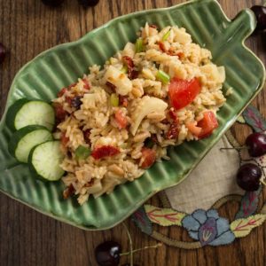 Cool Mediterranean Rice Pilaf with Chicken