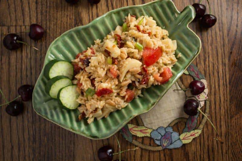 Cool Mediterranean Rice Pilaf with Chicken