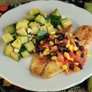 Cornmeal Crusted Fish with Black Bean and Corn Salsa