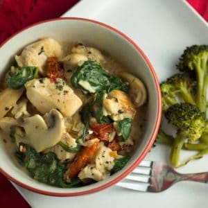 Creamy Herbed Chicken with Spinach and Sundried Tomatoes