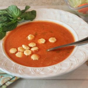 Creamy Tomato Soup with Basil