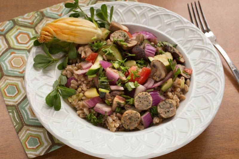 Farro with Grilled Italian Vegetables - The Scramble