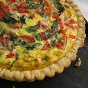 Fresh Tomato and Basil Quiche