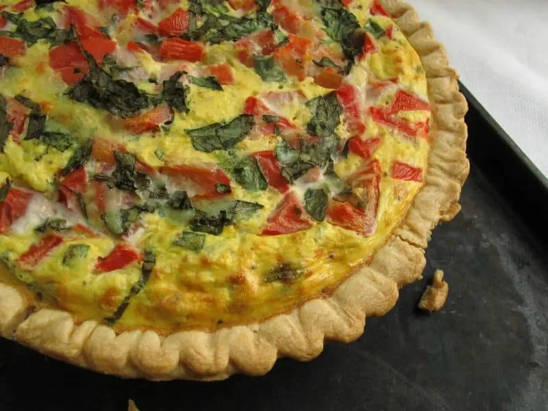 Fresh Tomato and Basil Quiche