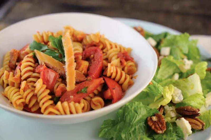 Fusilli with Smoked Trout and Plum Tomatoes