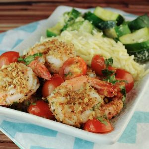 Garlic Crusted Shrimp with Cherry Tomatoes