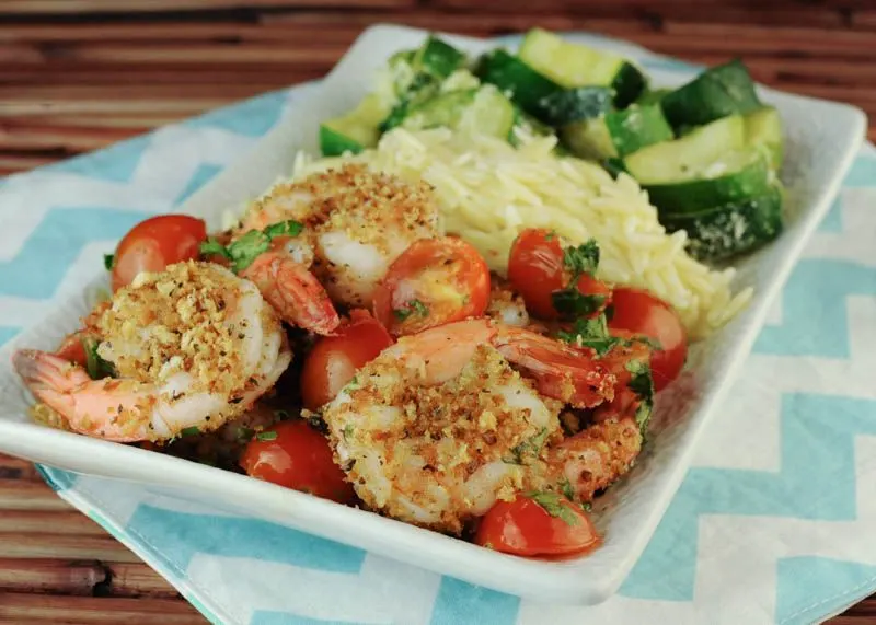 Garlic Crusted Shrimp with Cherry Tomatoes