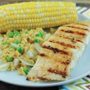 Grilled Halibut in Soy-Ginger Marinade