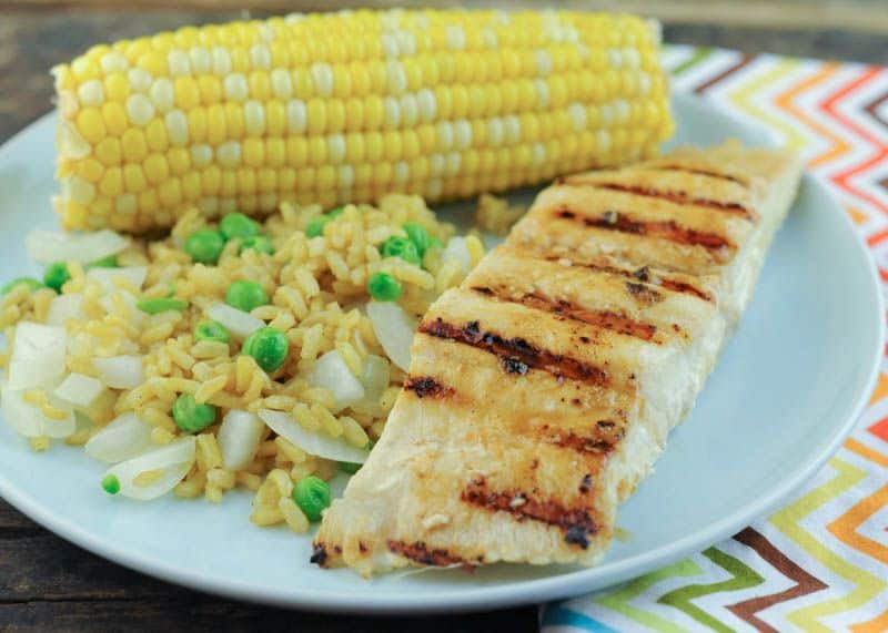 Grilled Halibut in Soy Ginger Marinade