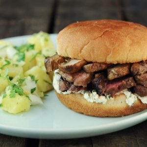 Grilled Steak and Portobello Mushroom Sandwiches