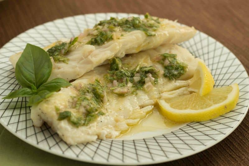 Grilled (or Baked) Halibut with LemonBasil Vinaigrette The Scramble