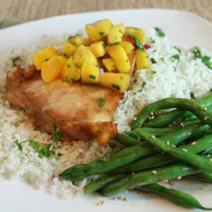 Honey-Glazed Chicken with Mango Salsa