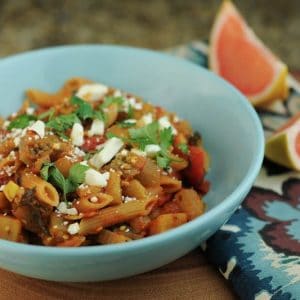 Indian-Spiced Eggplant Penne