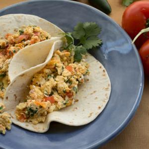 Warm Jalapeno Egg Scramble Wraps