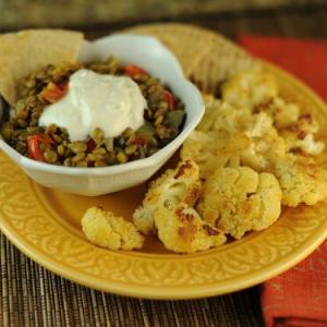 Lentil Stew with Honey Ginger Yogurt