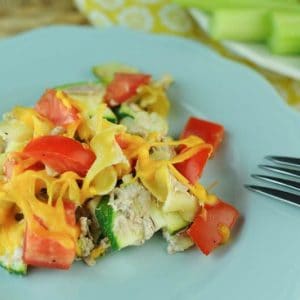 Light Tuna Casserole with Zucchini and Tomatoes