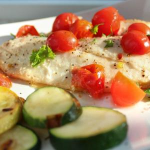 Lime-Butter Sole with Grape Tomatoes
