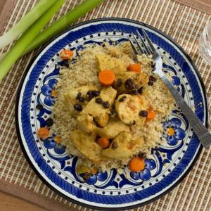 Moroccan Chicken with Red Peppers and Carrots