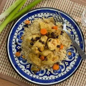Moroccan Chicken with Red Peppers and Carrots