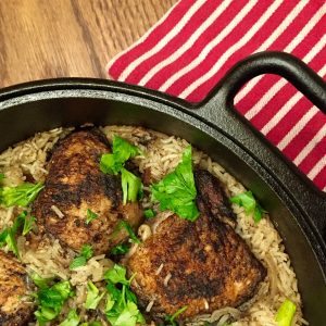 One-Pot Moroccan Chicken and Rice Bake