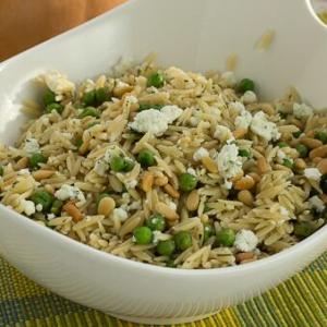 Orzo Salad with Peas and Feta Cheese