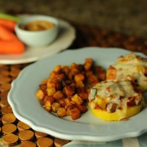 Pan-Fried Polenta with Sauteed Vegetables